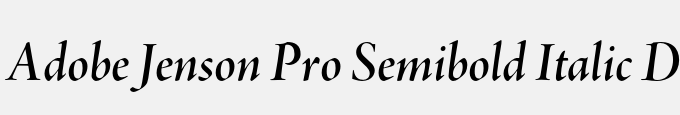 Adobe Jenson Pro Semibold Italic Display